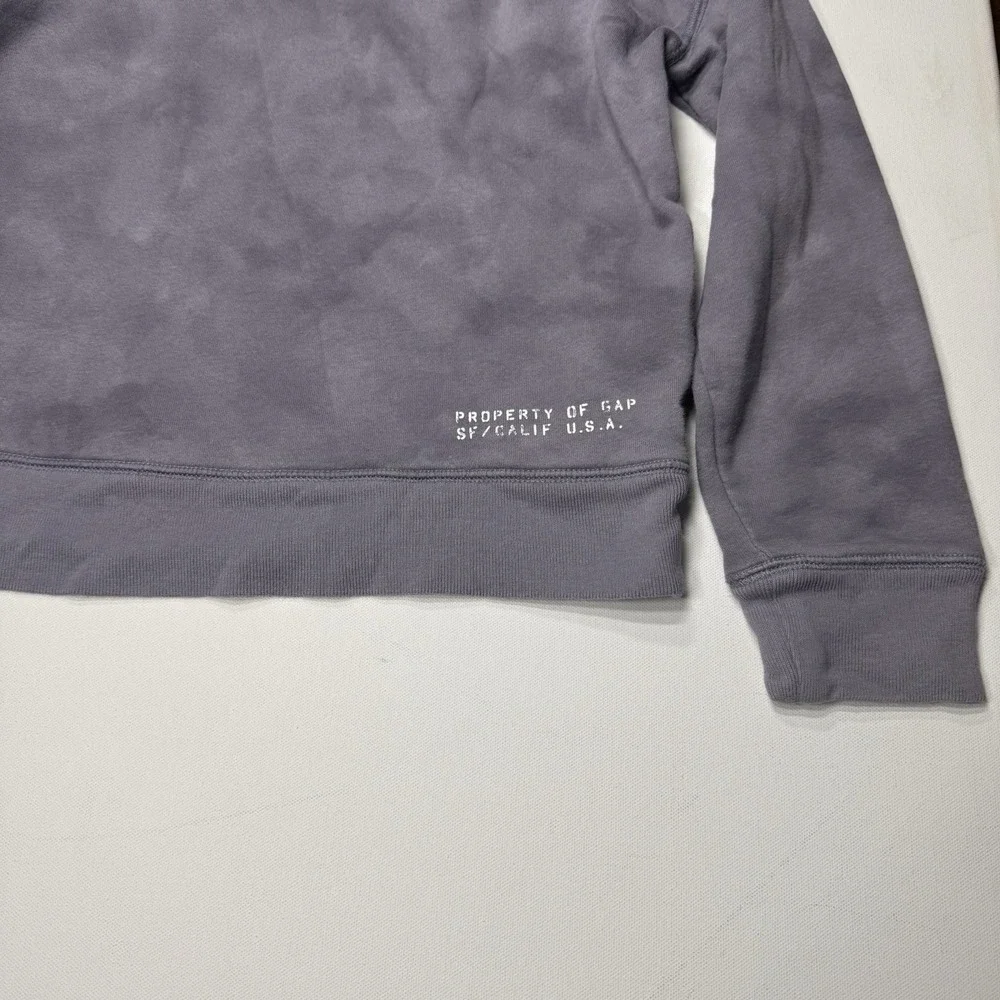 Gap Kids Crewneck Sweatshirt Gray Purple Fleece Pullover Logo Size M 8